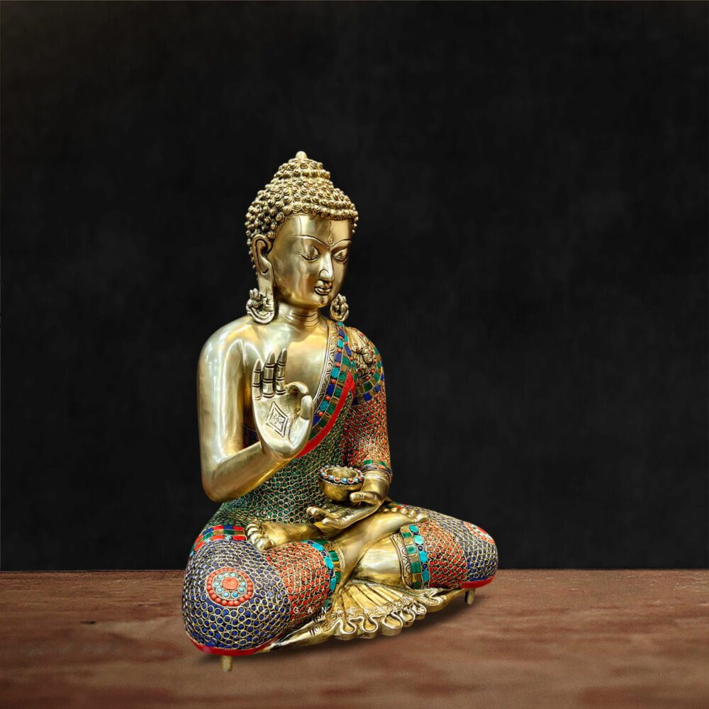 Buddha statue in blessing posture Abhaya Mudra