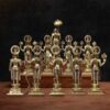 Antique finish brass Vishnu avatars idol set made by Indian artisans