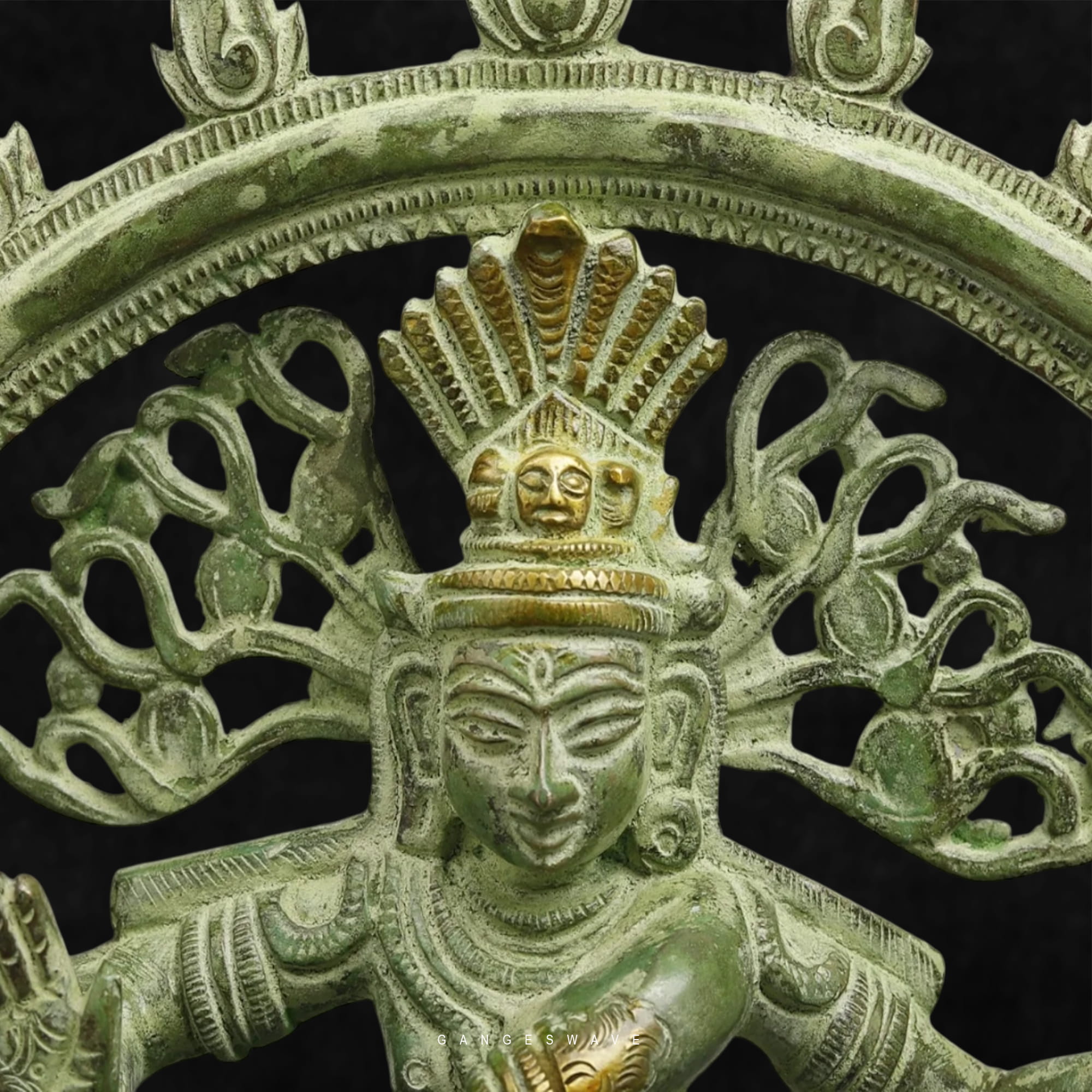 Vintage Finished Brass Nataraja Statue – Lord Shiva in Cosmic Dance - Image 7