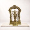 Balaji with Sridevi, Bhudevi and Garuda Brass Idol - 15.5 inches