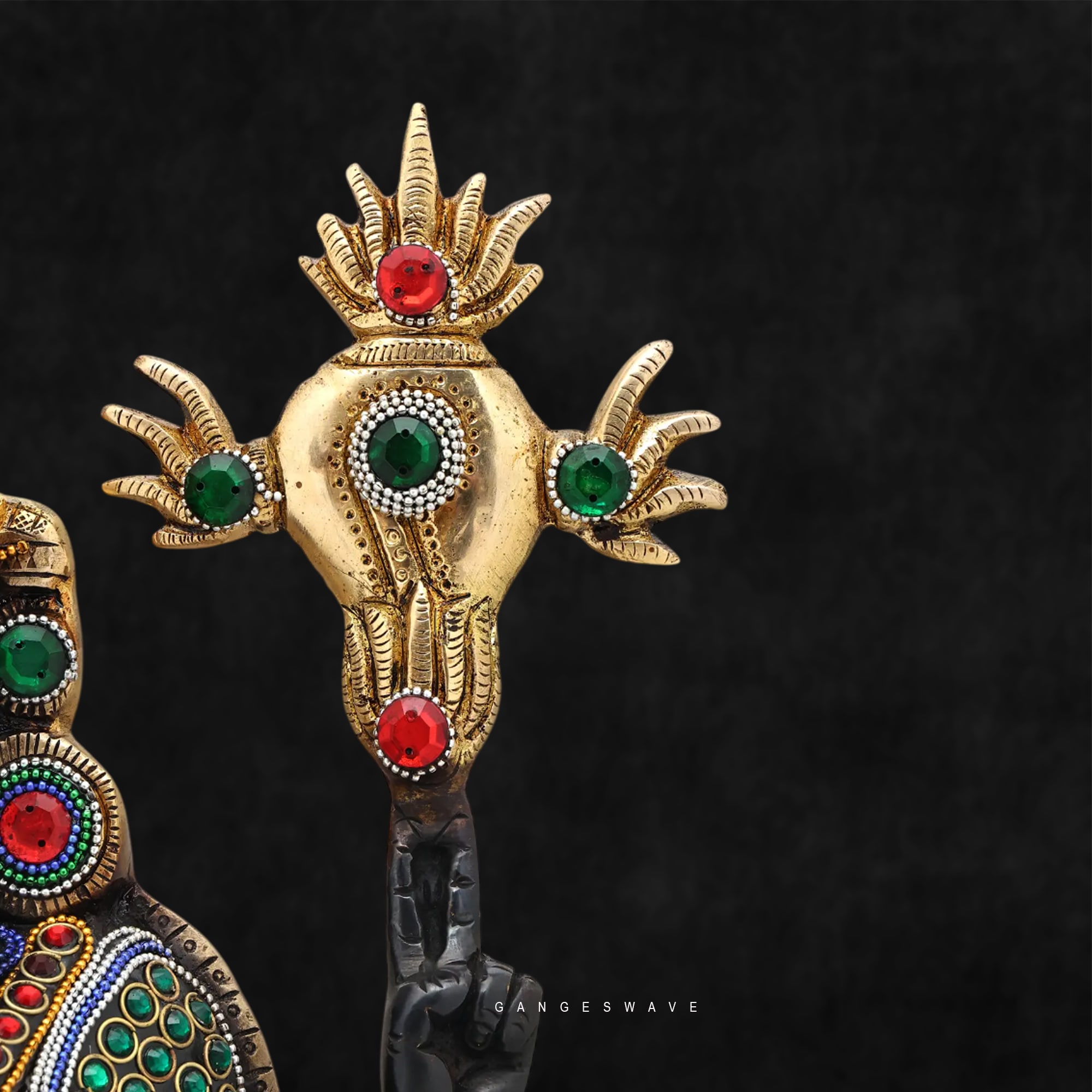 Tirupati Balaji with semi-precious stone inlay work - 24 inches - Image 7