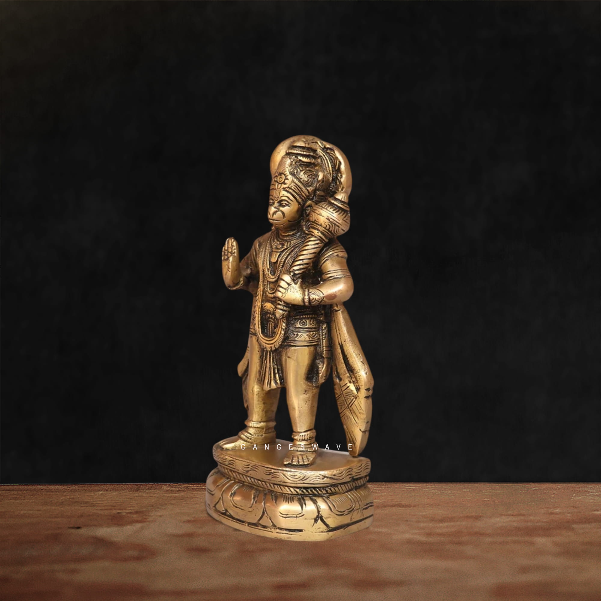 Small Bajrangbali Brass Murti for Puja | Handcrafted Lord Hanuman Idol for Home & Temple - Image 5