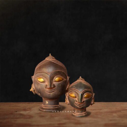 Brass Gauri Head – Tribal Indian Art Decor