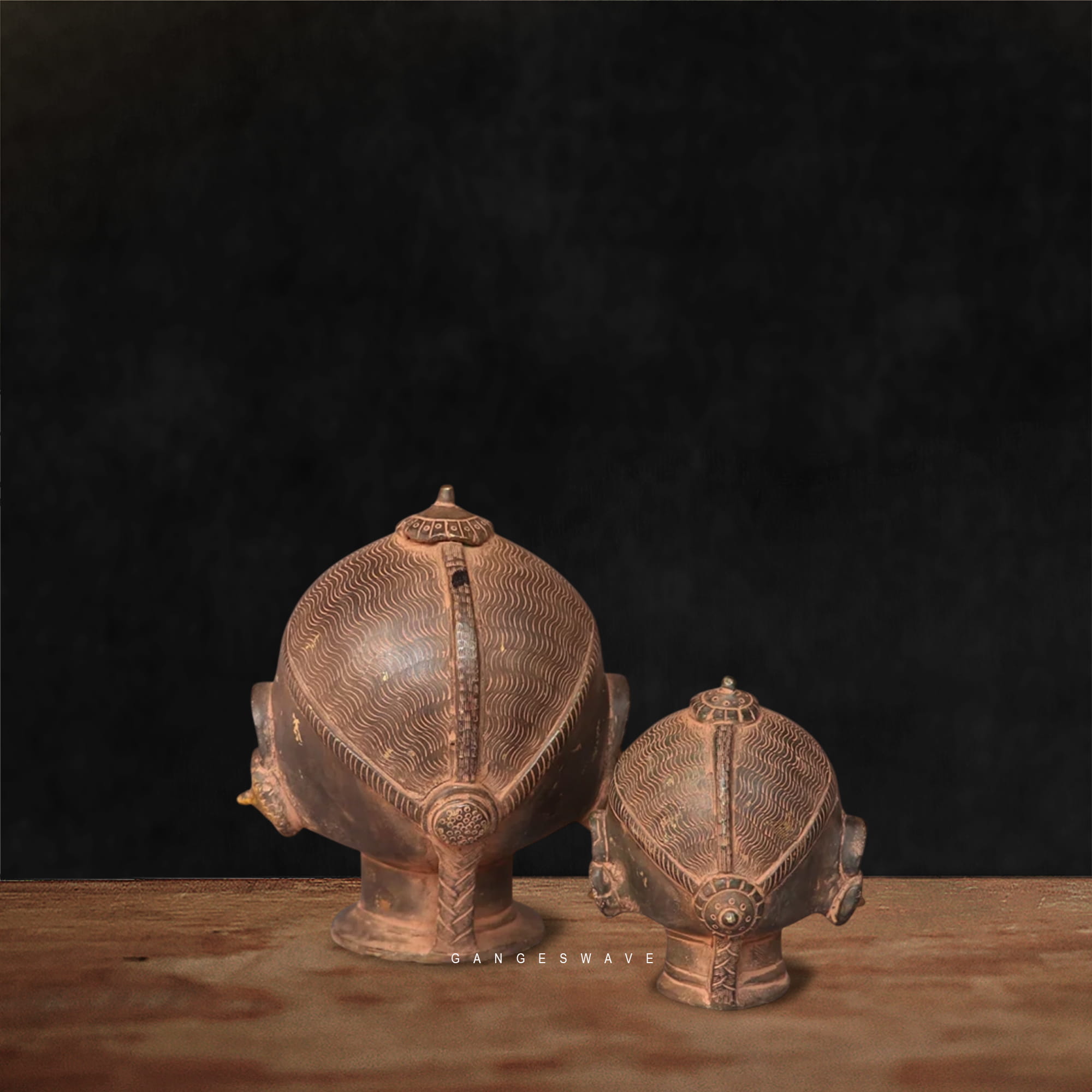 Brass Gauri Head – Tribal Indian Art Decor - Image 4