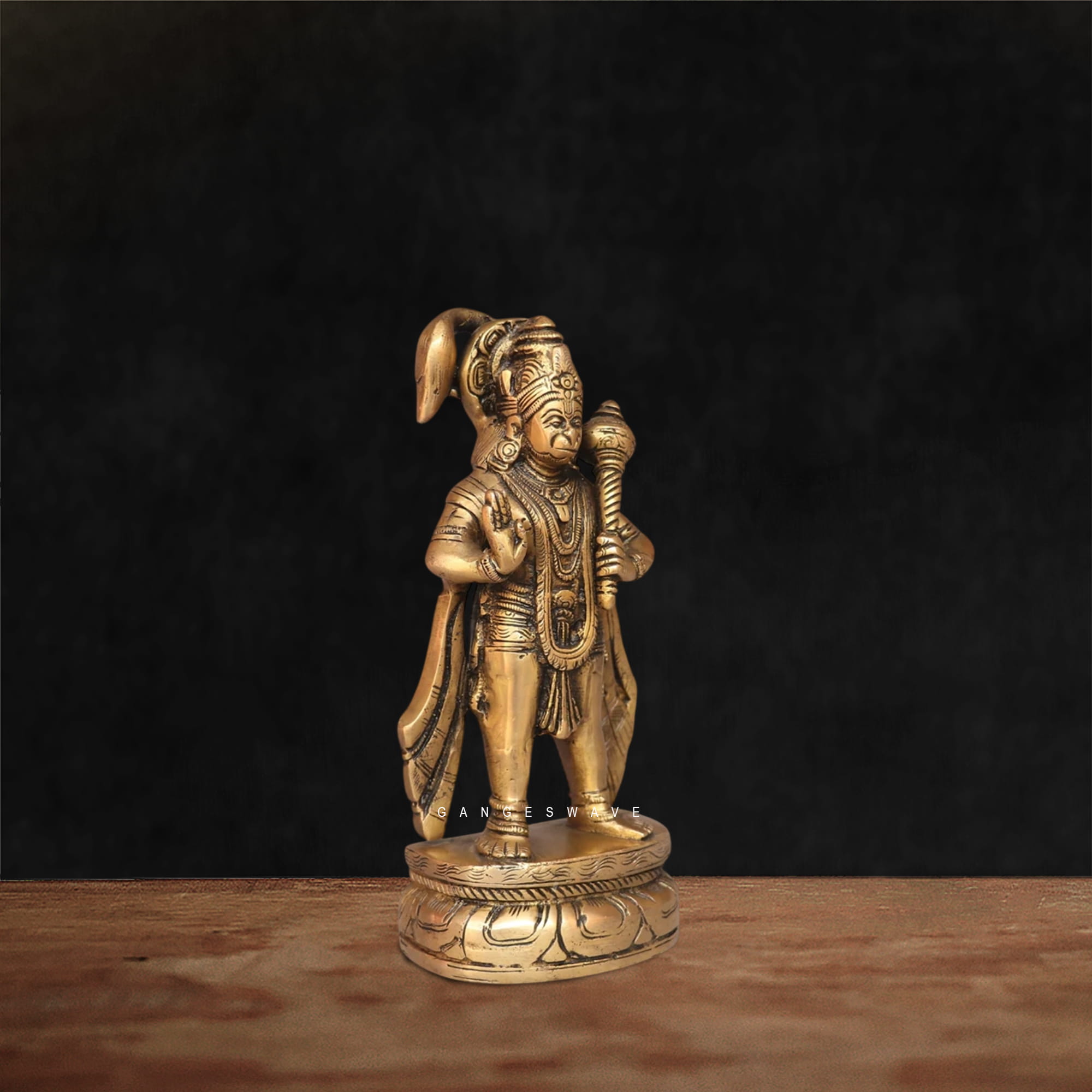 Small Bajrangbali Brass Murti for Puja | Handcrafted Lord Hanuman Idol for Home & Temple - Image 2