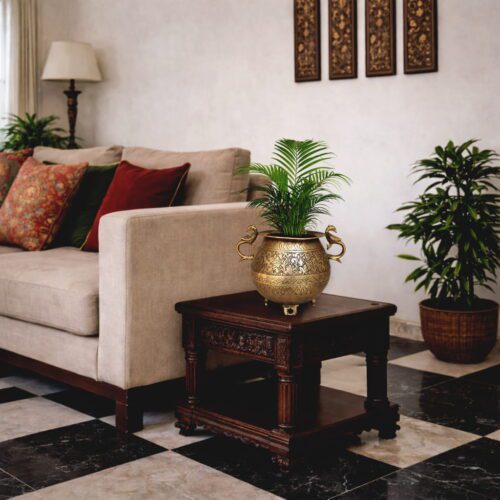Brass Handcrafted Vintage Planter - 9 inches