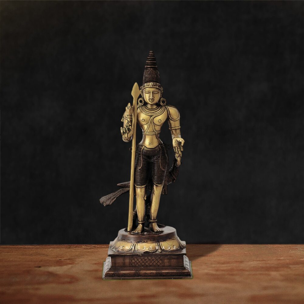 Murugan Brass Statue - 15.5 inches