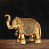 Luxury brass elephant statue for vastu and prosperity