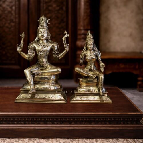 Shiva Parvati Superfine Brass Idol