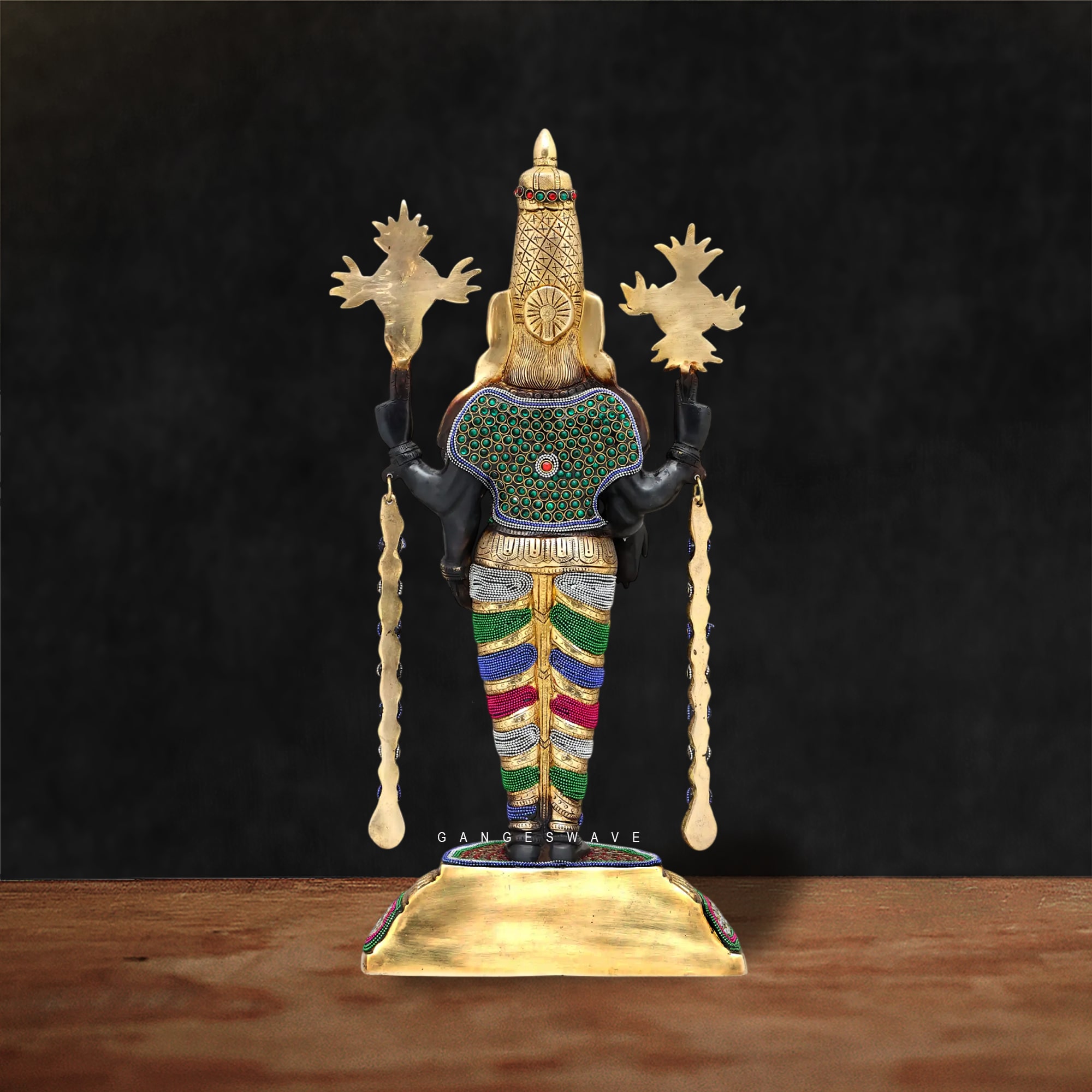Tirupati Balaji with semi-precious stone inlay work - 24 inches - Image 4