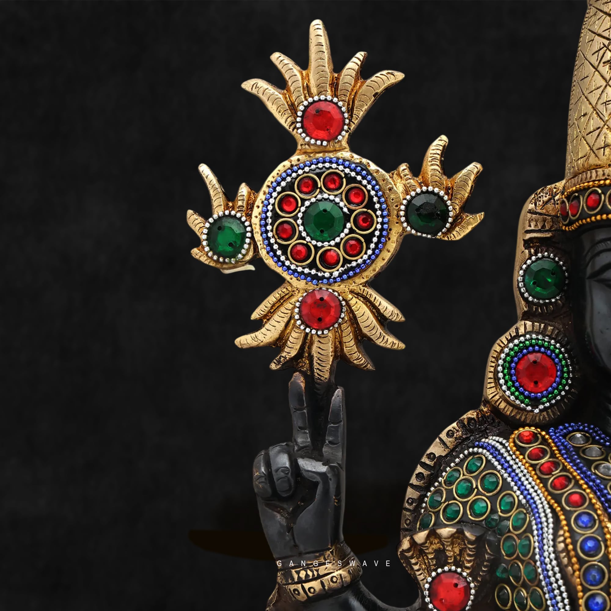 Tirupati Balaji with semi-precious stone inlay work - 24 inches - Image 6