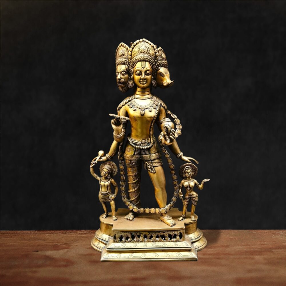 Vishnu Vaikuntha Superfine Brass Statue - 24 inches
