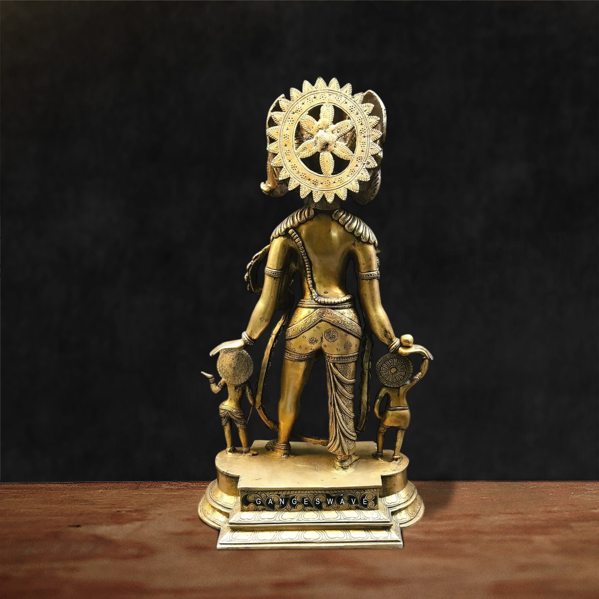 Vishnu Vaikuntha Superfine Brass Statue - 24 inches - Image 3