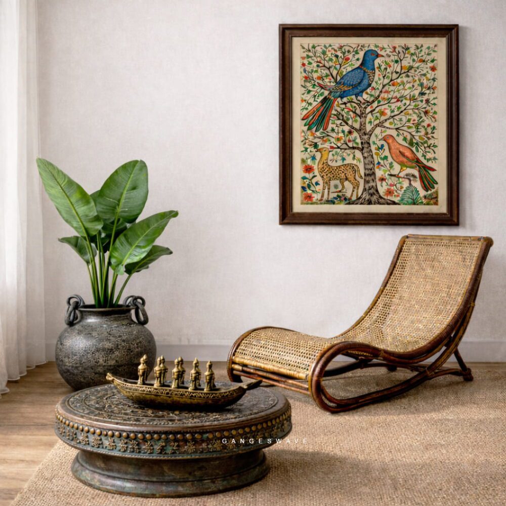 Vintage Finished Carving Brass Planter Pot