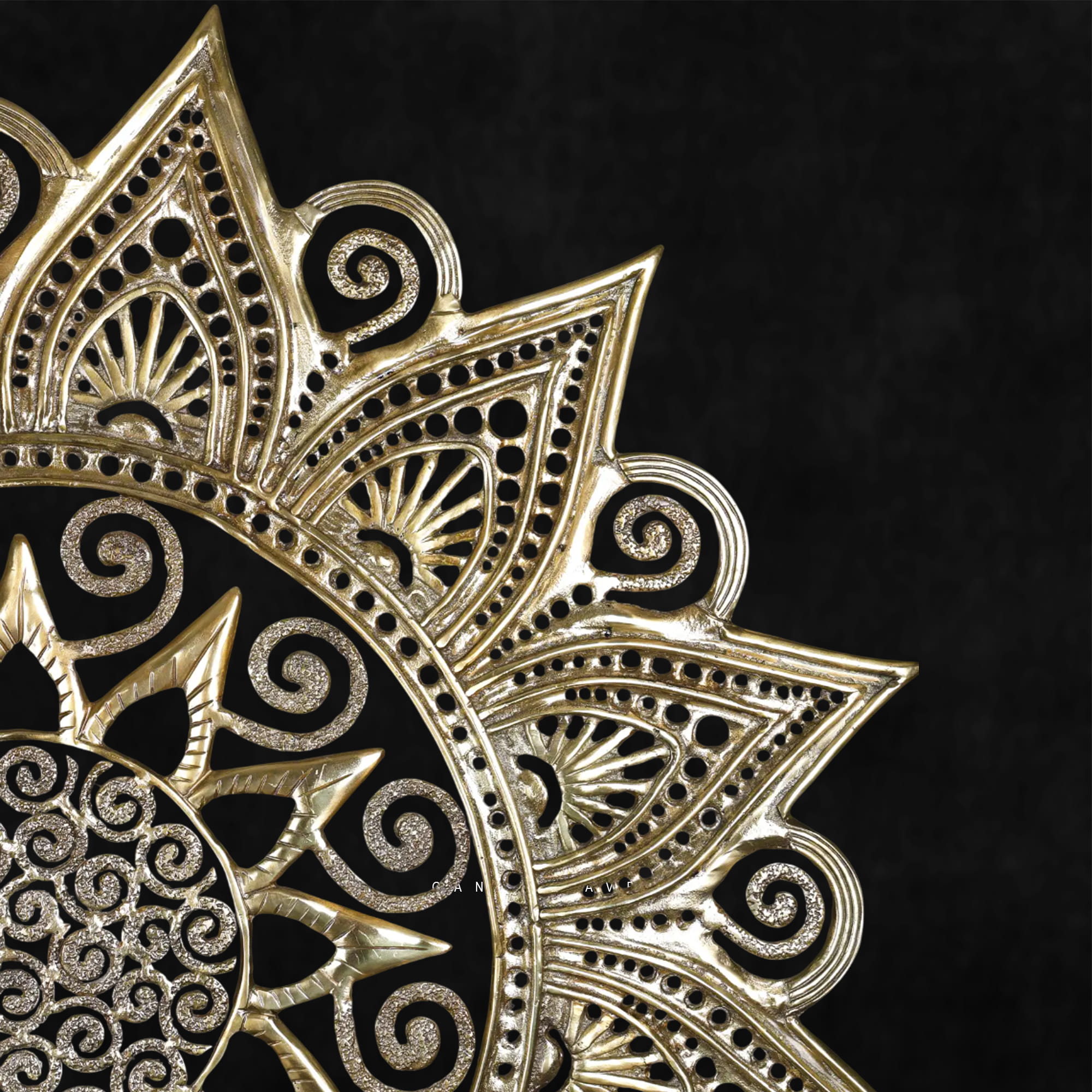 Handcrafted Artistic Brass Mandala Wall Décor | Intricately Carved Traditional Indian Wall Art - Image 5