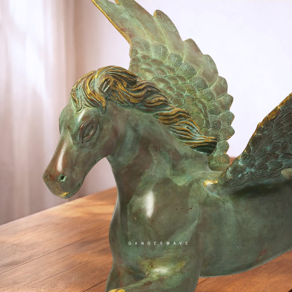 Winged Horse Brass Sculpture | Artistic Luxury Home Decor - Image 8