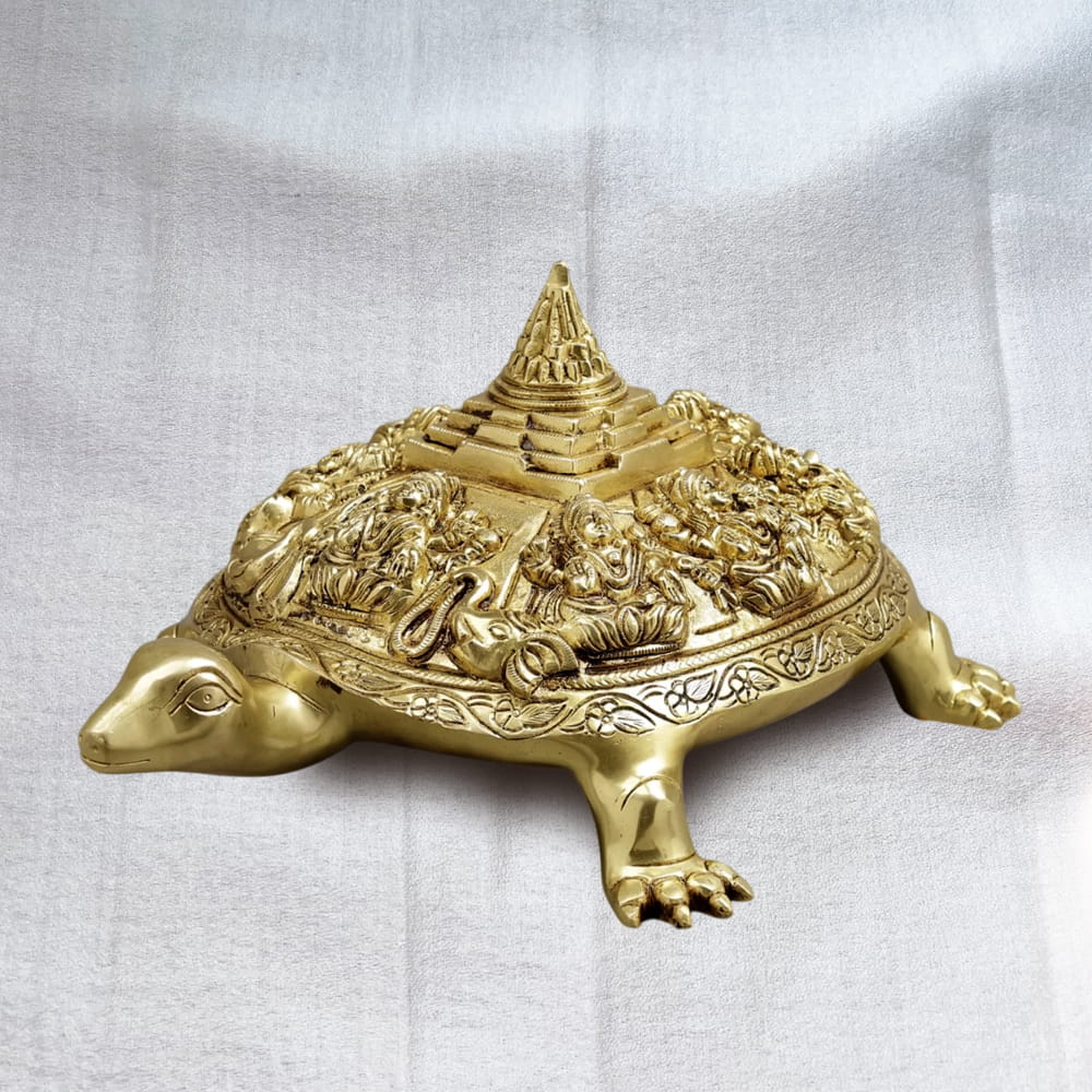 Ashtalakshmi brass tortoise for wealth prosperity and protection
