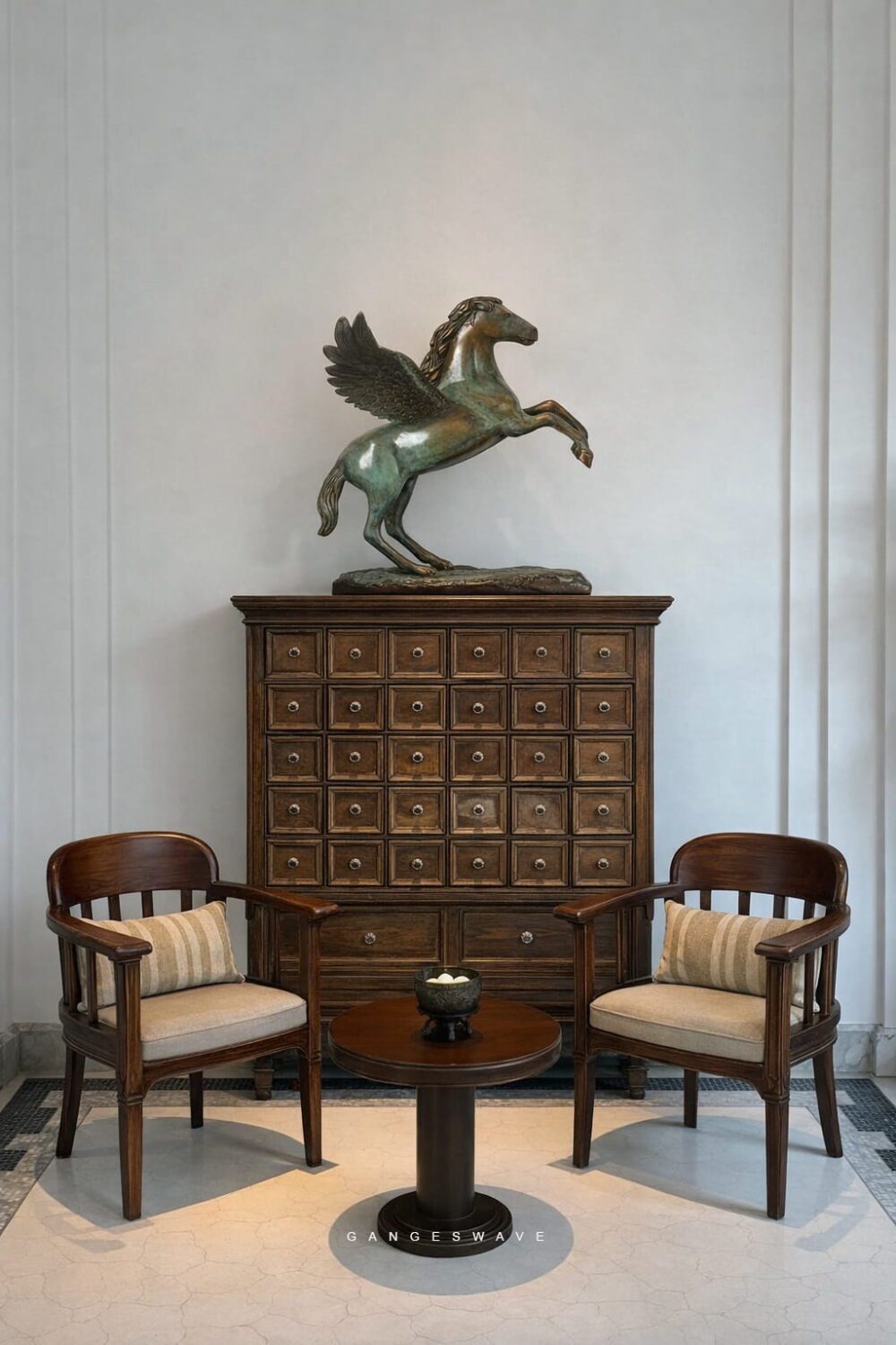 Vintage Winged Horse Brass Sculpture