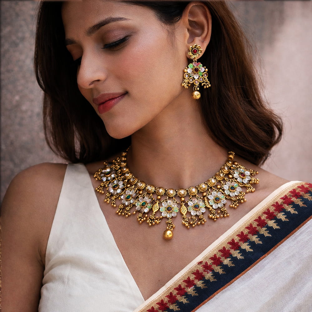 Meenkari Kundan Necklace