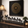 Vintage Finished Seven Horses Brass Table Décor – Handcrafted Luxury Artifact