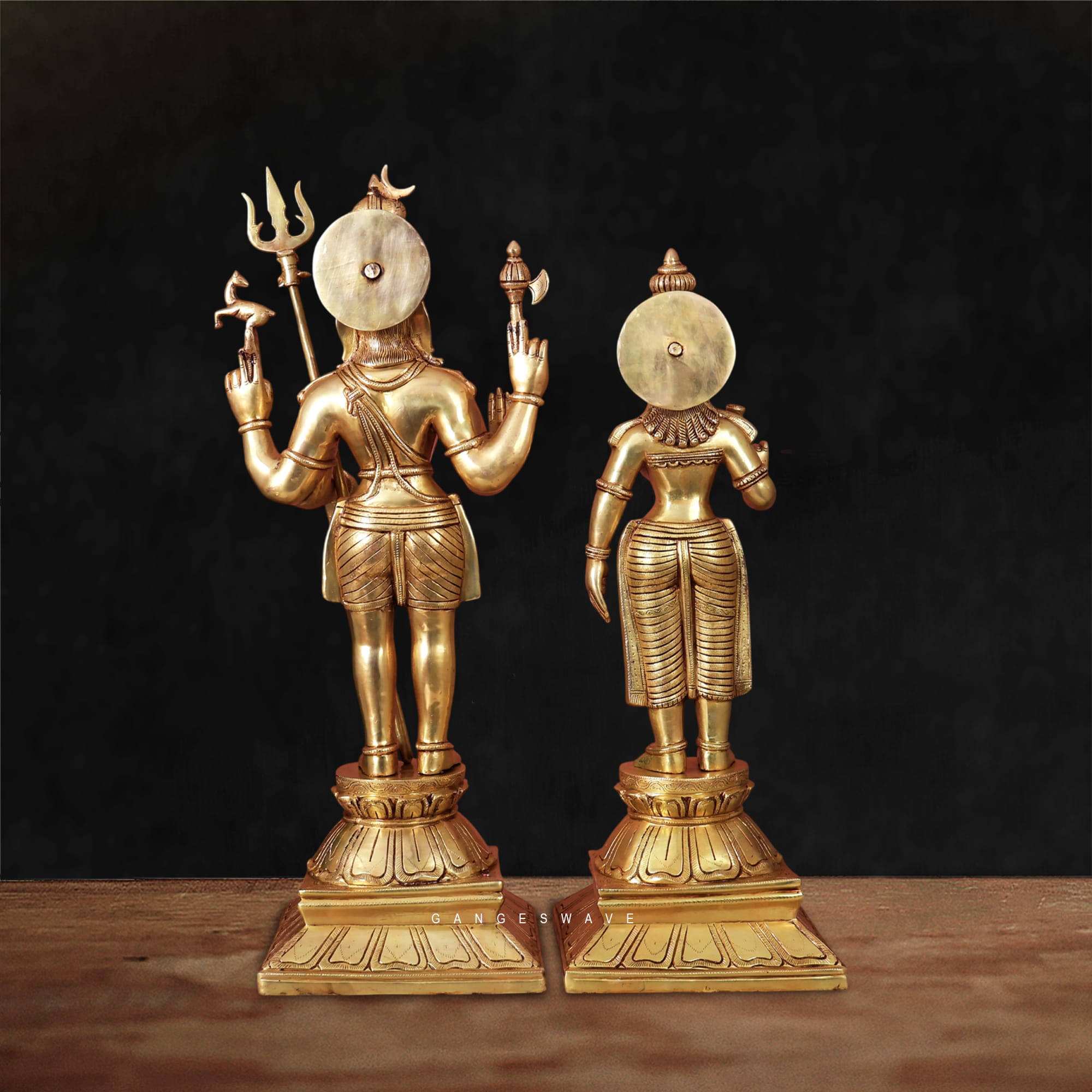 Brass Shiv Parvati Blessing Murti for Home & Temple - Image 6