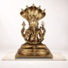 Bronze Ganesh Murti with Shiv Parvati and Seshnag