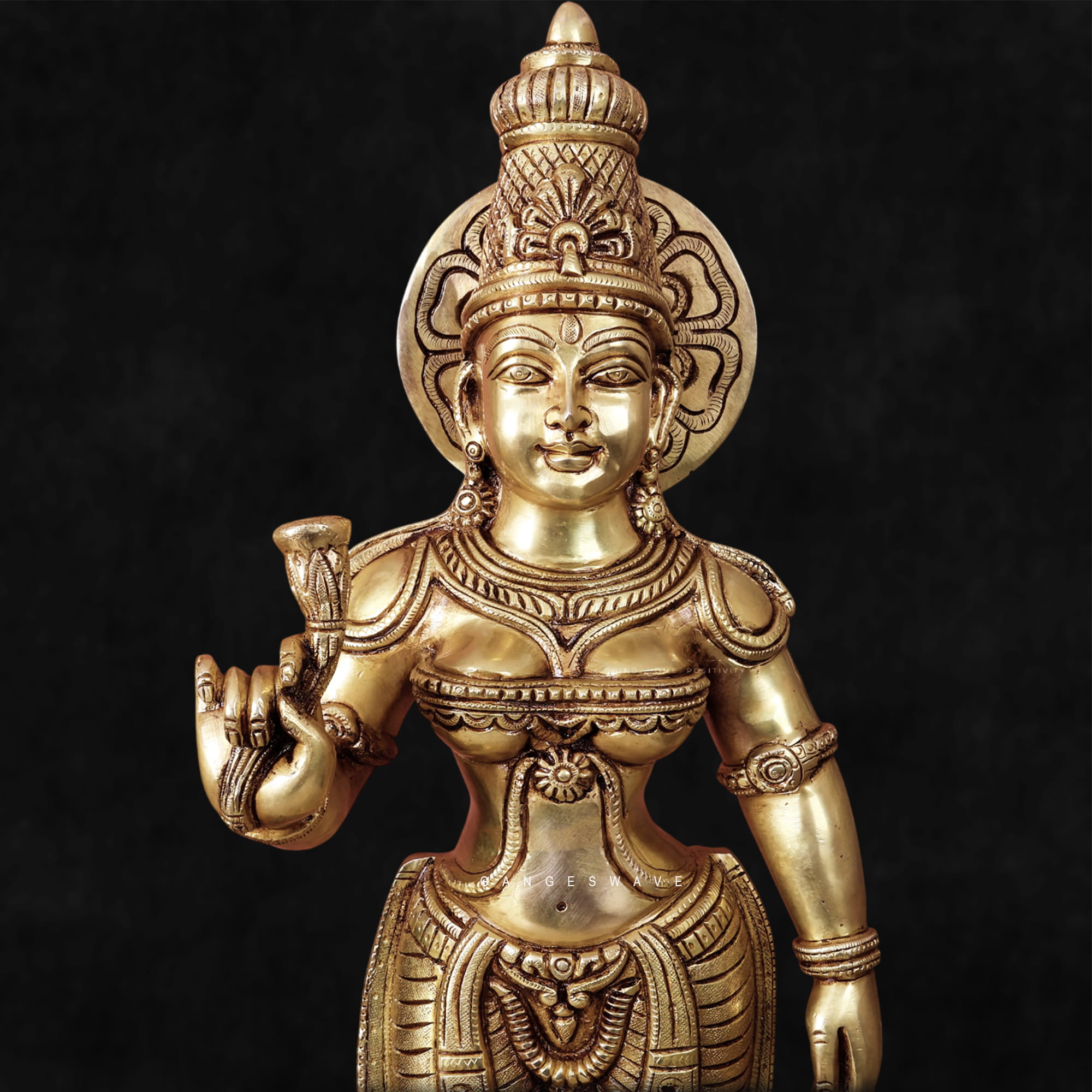 Brass Shiv Parvati Blessing Murti for Home & Temple - Image 7