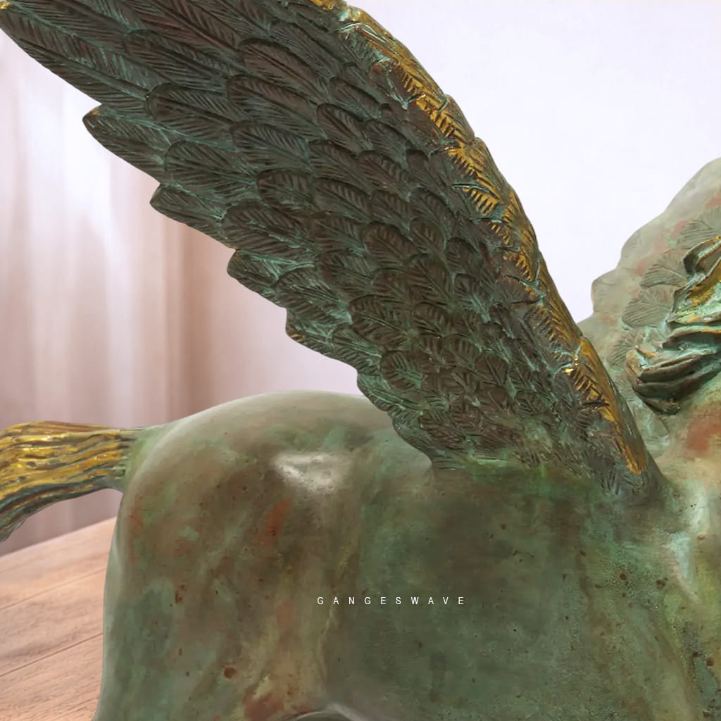 Winged Horse Brass Sculpture | Artistic Luxury Home Decor - Image 6