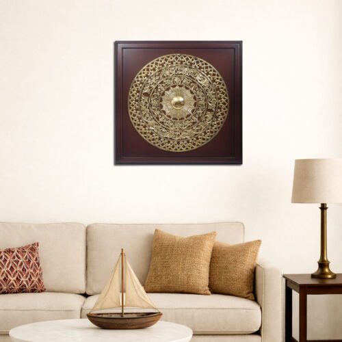 Handcrafted Brass Mandala Wall Décor | Intricately Carved Traditional Indian Wall Art