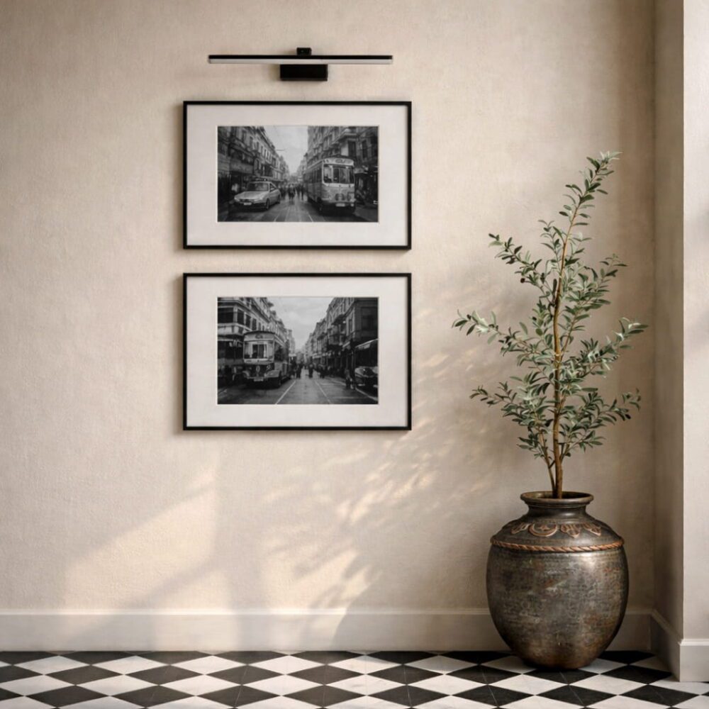 Vintage handcrafted brass planter with antique patina finish for luxury home décor