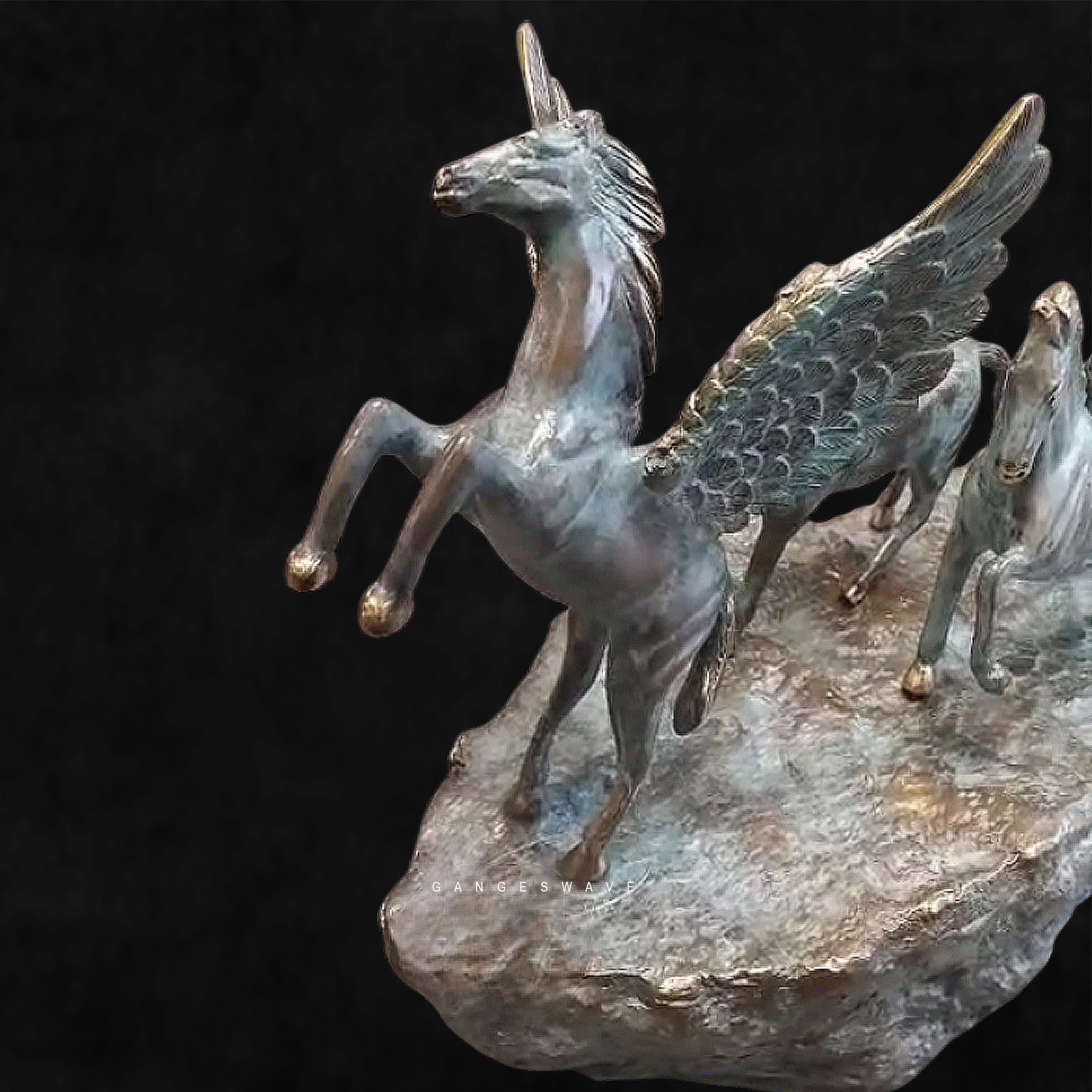 Vintage Finished Seven Horses Brass Table Décor – Handcrafted Luxury Artifact - Image 3