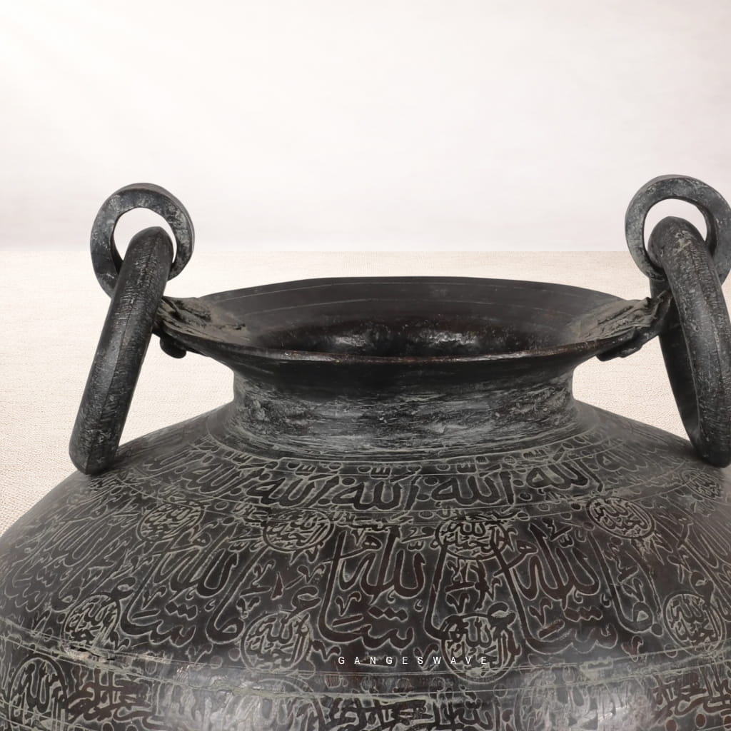 Vintage Finished Carving Brass Planter Pot - Image 4