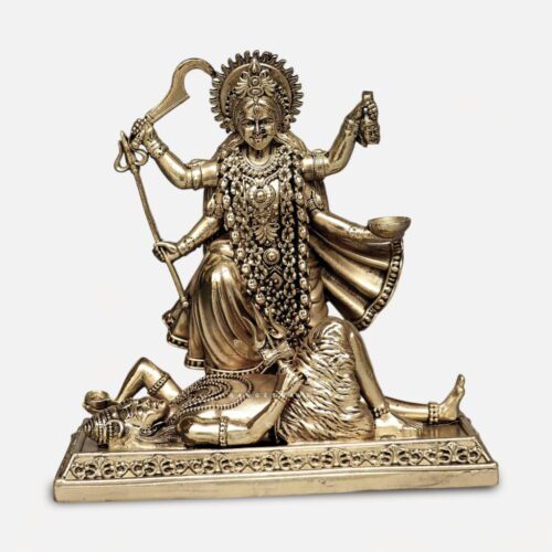 Superfine Brass Goddess Kali Idol - 5 inches