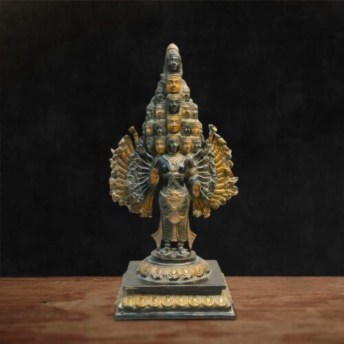 Maha Sadashiva Brass Masterpiece In Vintage Finish - 23 inches
