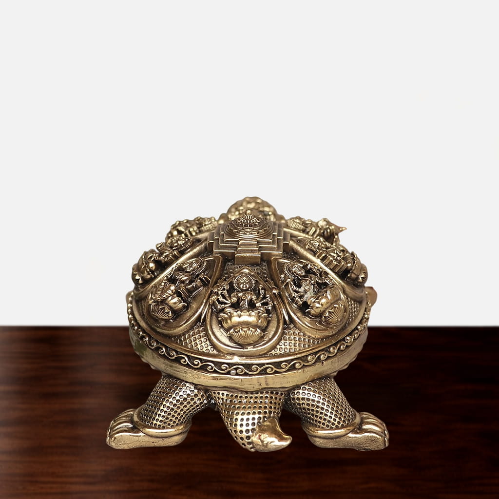 Vastu Brass Tortoise - 6 inches - Image 4