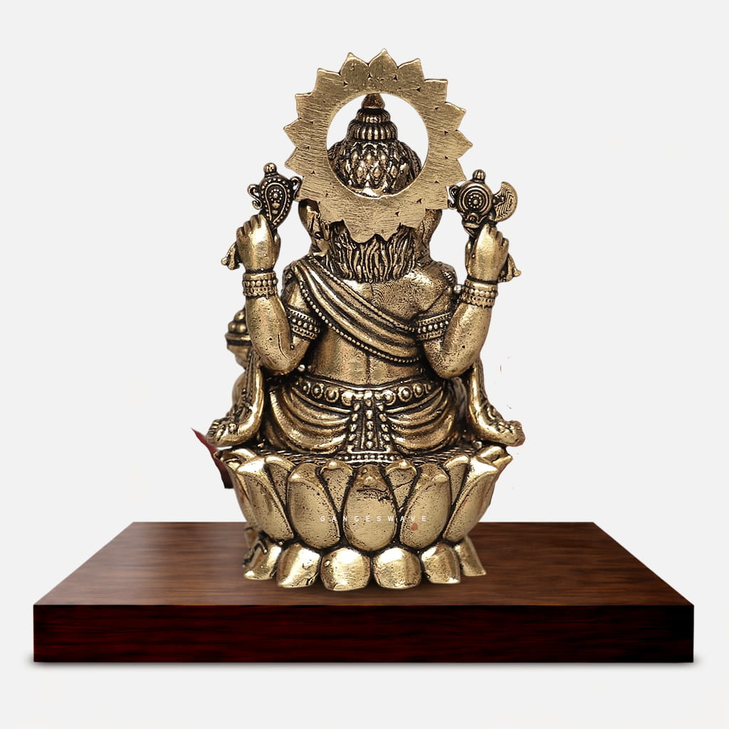 Premium Superfine Brass Ganesha Idol - 3 inches - Image 4