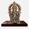Brass Lord Ganesha Idol with Meenakari Stonework - 17 inches