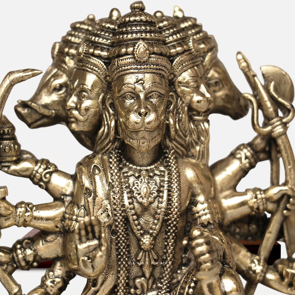 4.5 inches Hanumanji Superfine Brass Idol for Home-Temple Puja - Image 5
