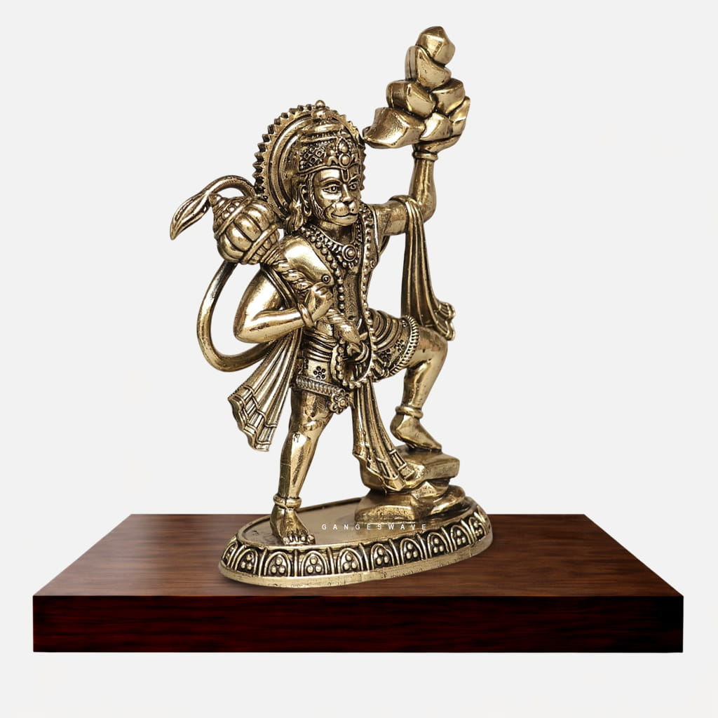 Premium Brass Lord Hanuman Idol - 5 inches - Image 4