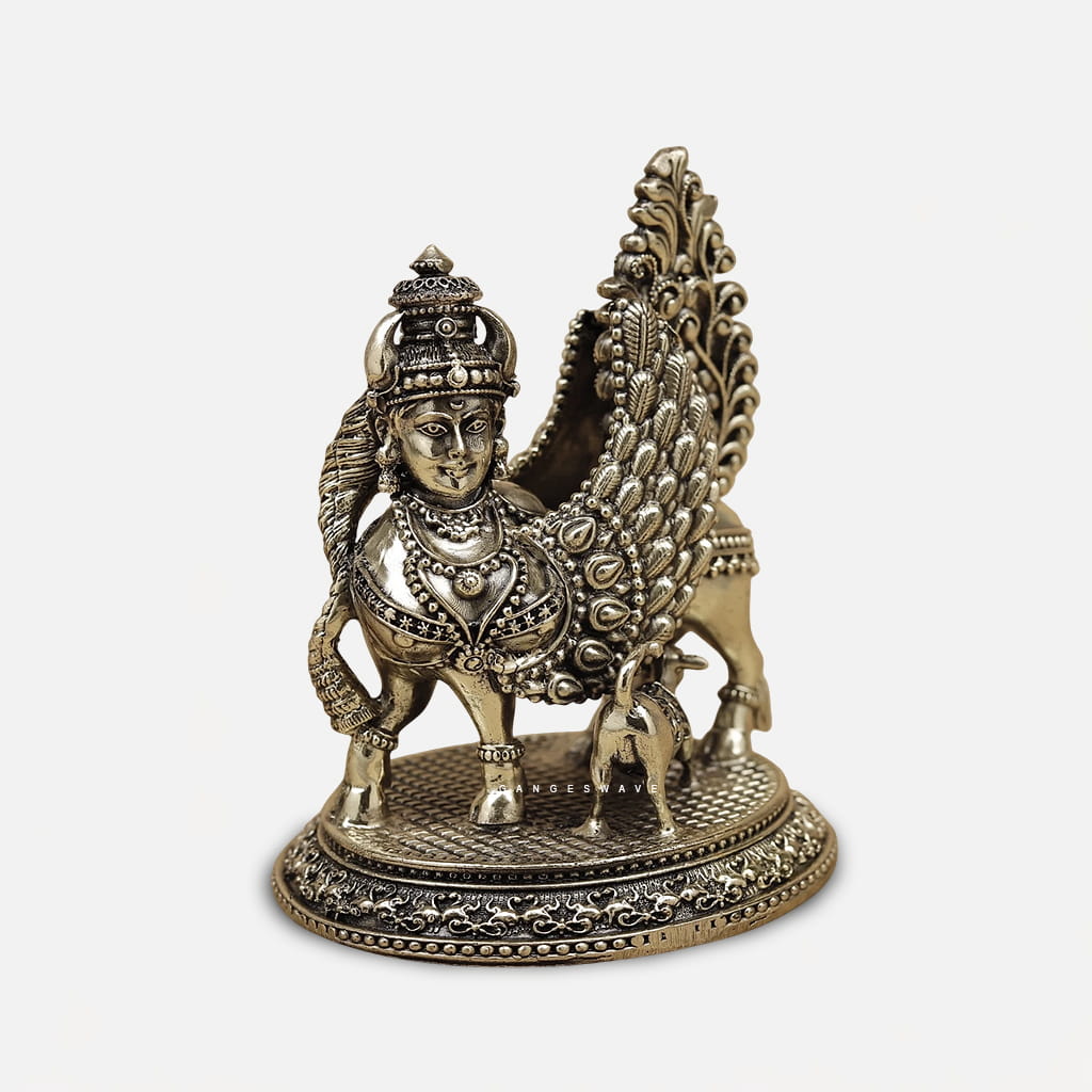 Superfine Brass Kamdhenu Idol - 5 inches - Image 3