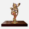 Brass Krishna Kaliya Mardan Statue with Meenakari Work - 15 inches