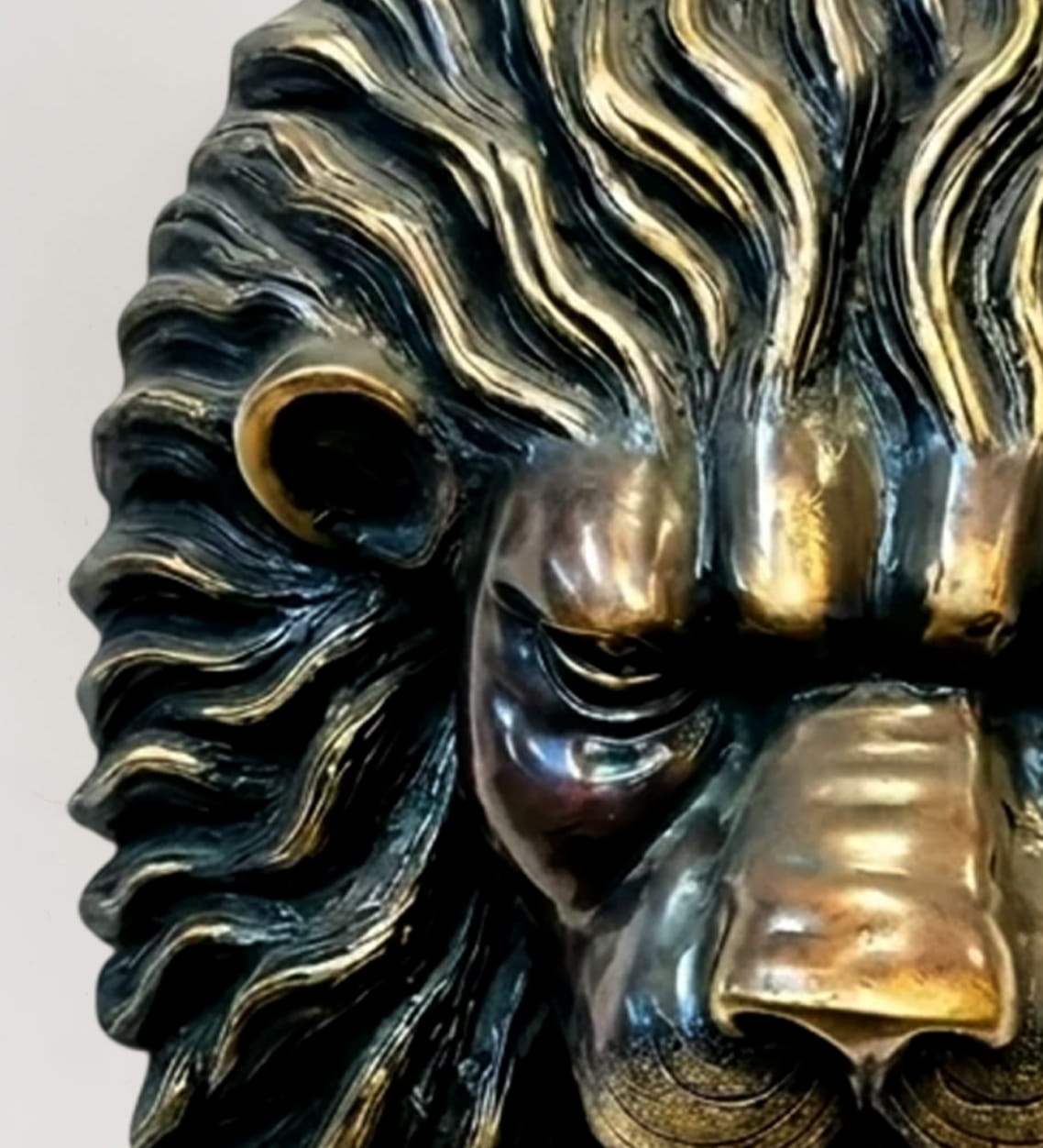 Luxury Brass Lion Wall Decor - 15 inches - Image 3