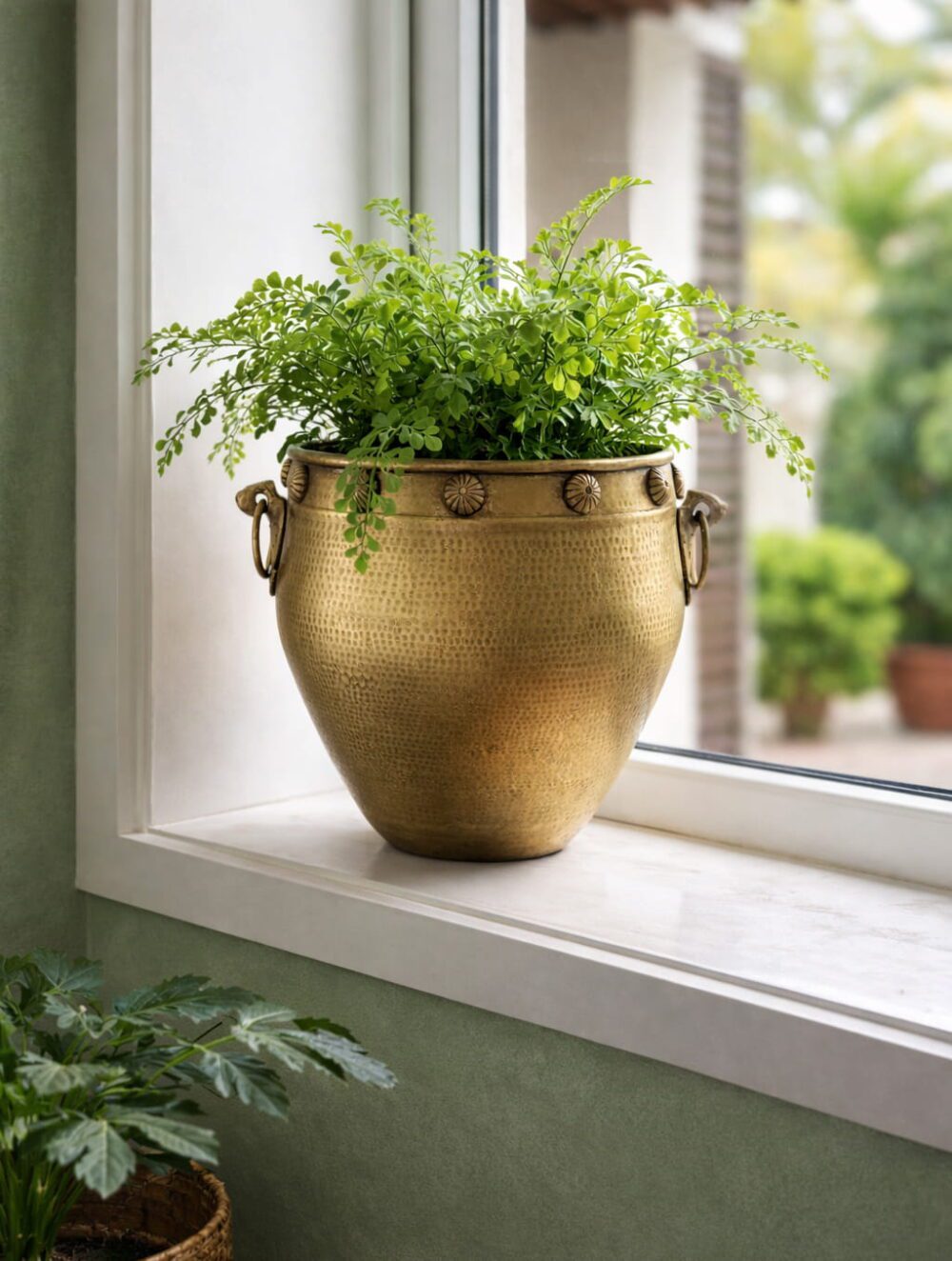 Vintage Hammer work Handcrafted Brass Planter - 20 inches