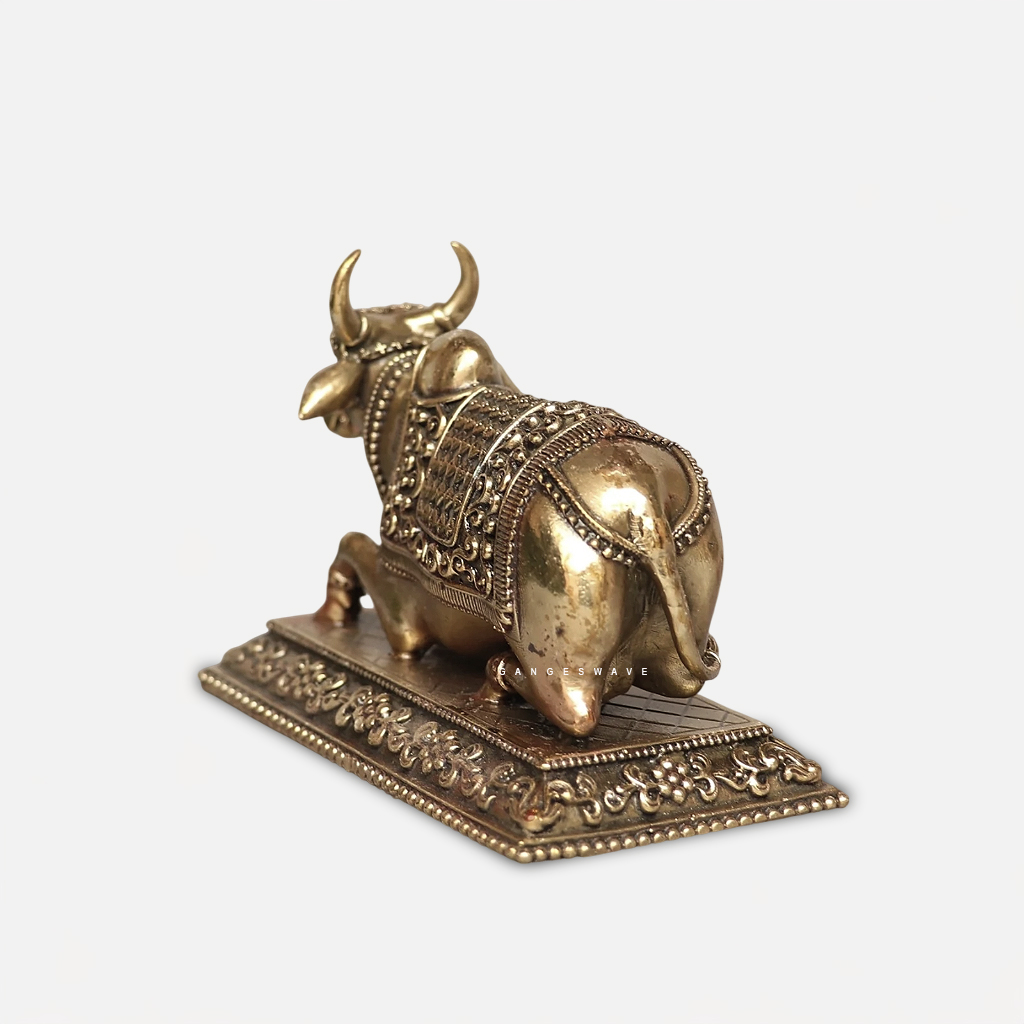 Superfine Brass Nandi Idol - 4 inches - Image 3
