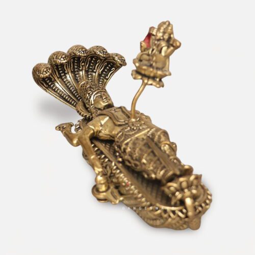 3 inches Brass Vishnu Sleeping on Sheshnaag (Anant Shayana)