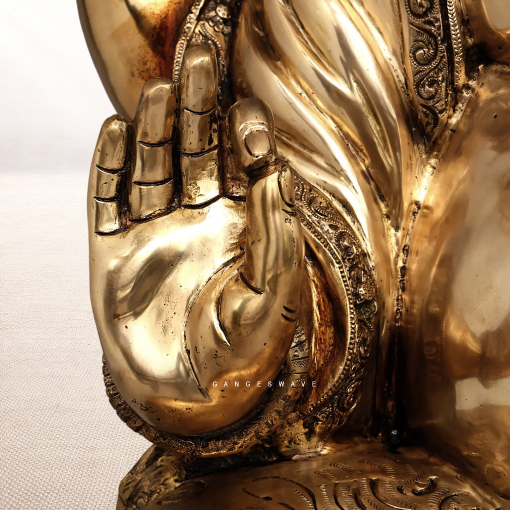 Luxury Large Handcrafted Brass Ganesha Idol – 45 inches - Image 7