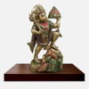 Multicolour Brass Hanuman Carrying Sanjeevani Parvat - 15 inches