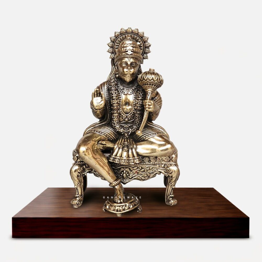 5 inches Brass Hanuman Ji Idol