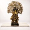 Brass Krishna with Tree of Life Statue - 36 inches