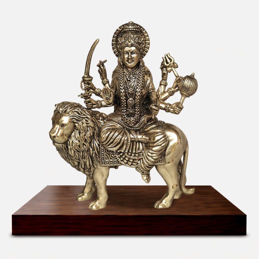 5 inches MaDurga Brass Idol for Home